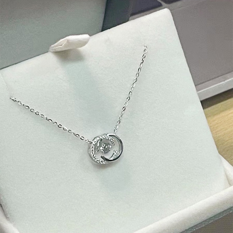 Kalung Geometris Berlian Imitasi Zircon Korea Untuk Anak Perempuan