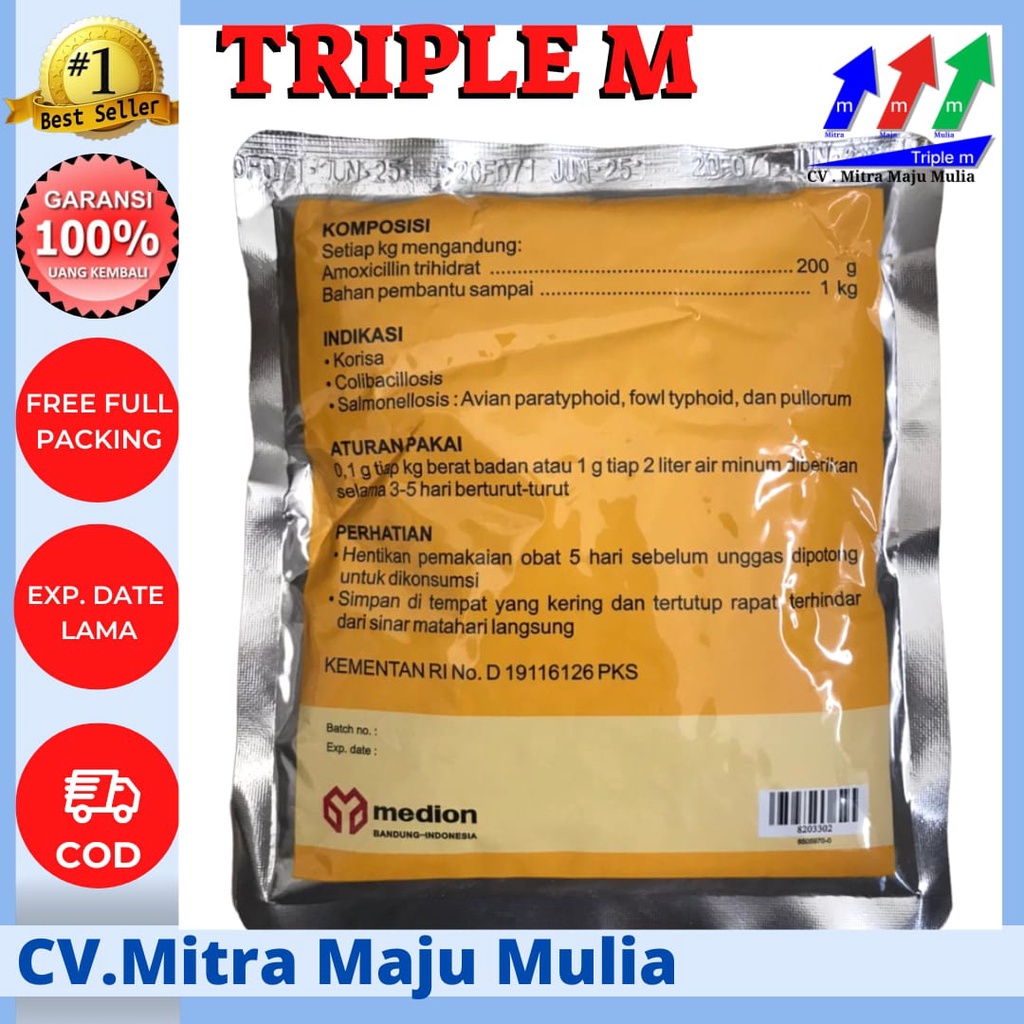 Amoxitin 250 gram MEDION obat korisa