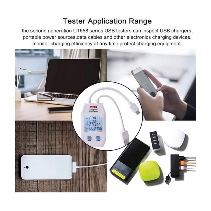 10 UNI-T UT658C - Portable USB Type-C Voltmeter Power Meter Tester