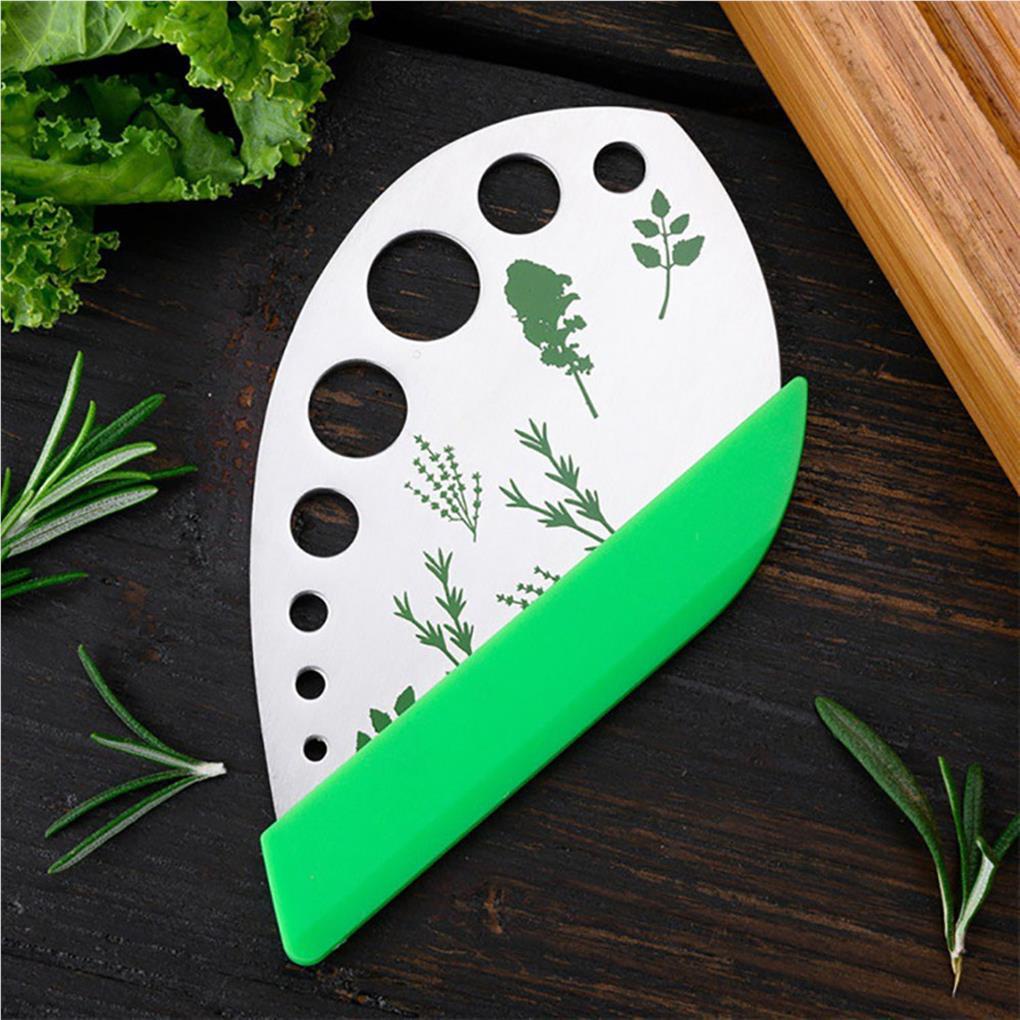 9lubang Herb Leaf Slicer Stripper Stainless Steel Pembersih Dapur Pengupas Multifungsi Kale Collard Greens Basil Rosemary