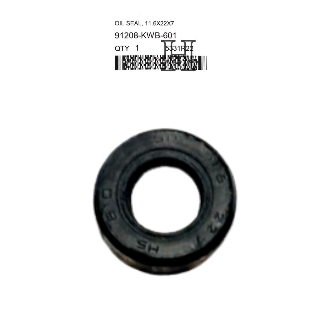 SEAL SIL OPERAN GIGI OIL SEAL 11.6 X 22 X 7 BLADE REVO KARBU FI INJEKSI 91208-KWB-601 ASLI ORIGINAL AHM HGP HONDA