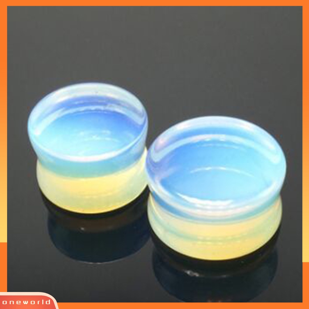 [WOD] 5-25mm 1pasang Batu Double Flared Gauge Ear Plug Terowongan Daging Tandu Expander