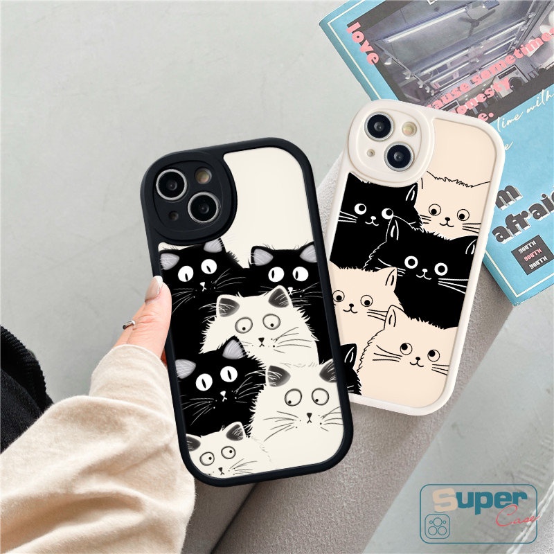 Casing Redmi 12C 10C 9A A1 9T 9 10 10A K40s 9C Note 11Pro+11s 9Pro 10 10s 11 10Pro 9 8 9s 8Pro Mi 11 12 Lite 11T Poco X3 NFC Poco M3 F4 Soft Tpu Couple Kartun Lucu Case Kucing Lucu