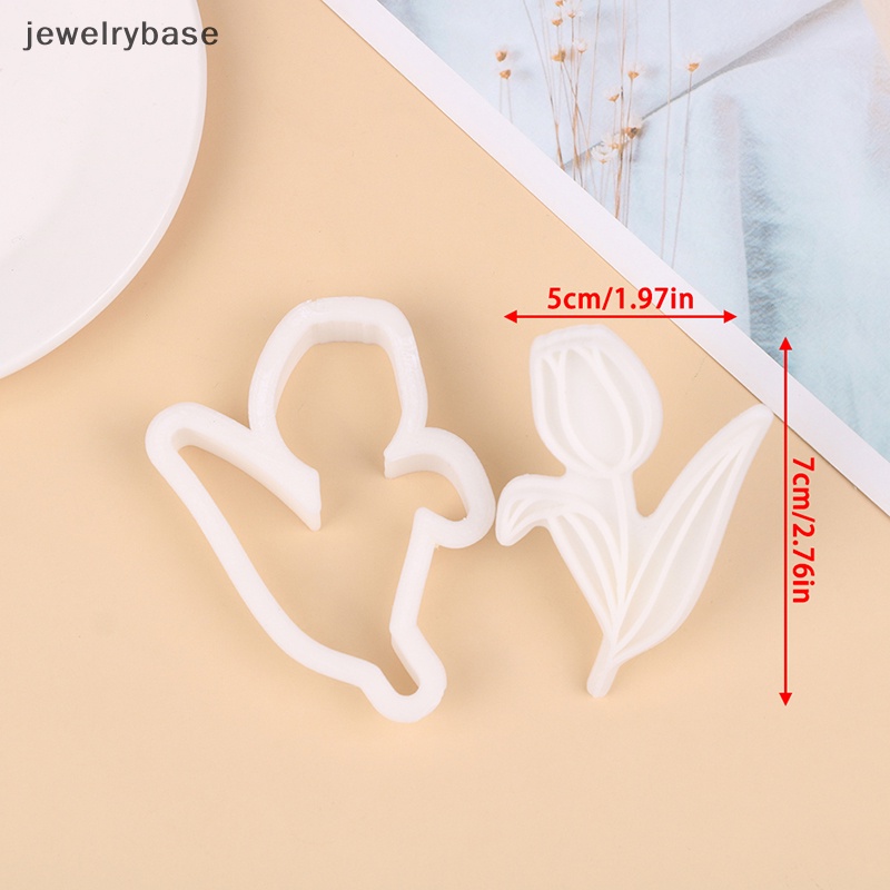 [jewelrybase] Cetakan Kue Kering Bentuk Bunga Ditekan Tangan Cookie Mold Dekorasi Kue Baking Tool Butik