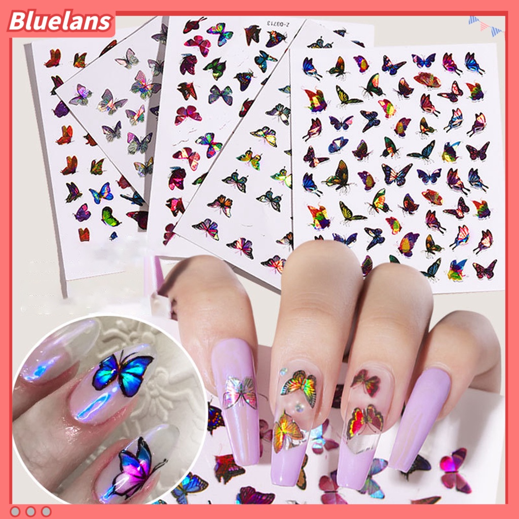 [BLM] Stiker Nail Art Perekat Diri Pola Indah Eye-catching Hidup Kuku Kupu-Kupu Stiker DIY Nail Art Decal Nail supplies