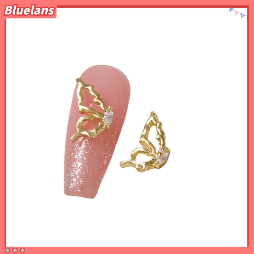 [BLM] 1pc Pesona Kuku Cubic Zirconia Shiny Tiga Dimensi Glitter Anti Jatuh DIY Nail Art Hadiah Butterfly Splicing Wing Nail Art Perhiasan Untuk Wanita