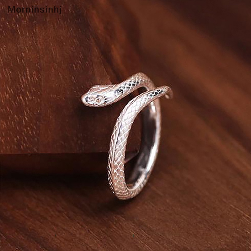 Mornin Kreatif Cincin Ular Mode Hewan Jari Cincin Pembukaan Adjustable Kepribadian Cincin Untuk Pria Wanita Ekor Cincin Perhiasan id