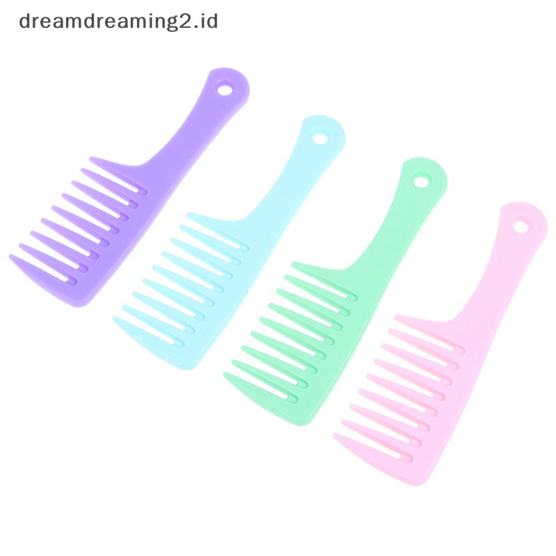 (drea) Sisir Rambut Keriting Gigi Lebar Besar/Alat Styling Sisir Rambut Halus Perempuan //