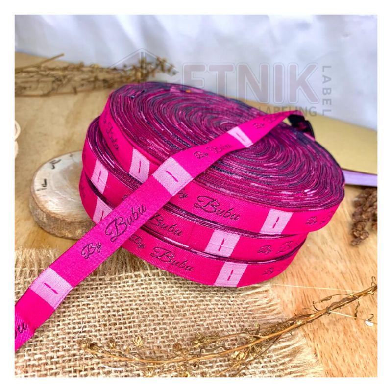 

Termurah label Woven 2x4 (1200pcs) label bordir tenun label pakaian