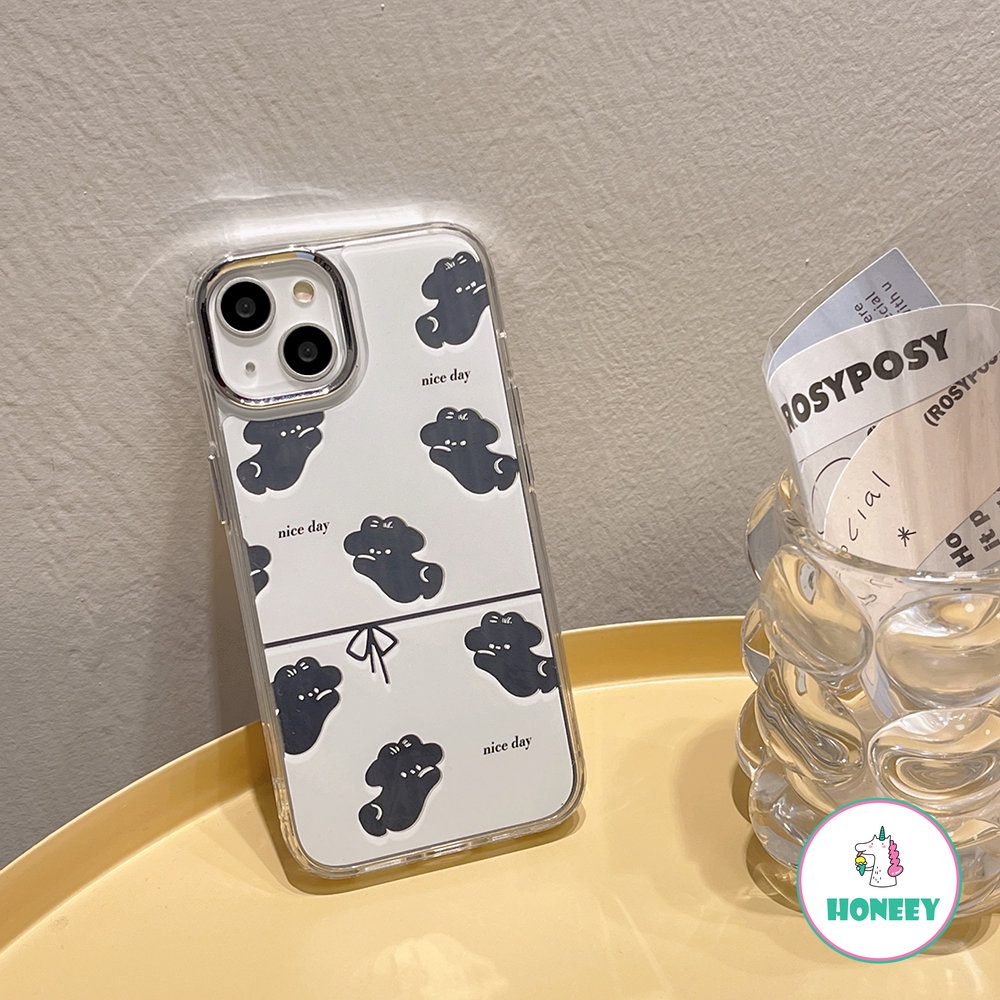 Casing Ponsel Puppy Cermin Rias Kartun Lucu Untuk iPhone 14 Pro Max13 12 11 Pro Max Fashion Shockproof Back Cover