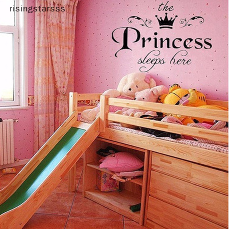 Rsid Span-new diy removable princess sleeps wall ers art vinyl decals Rumah Kamar Bayi Perempuan Kamar Tidur Asrama Dekorasi Jelly