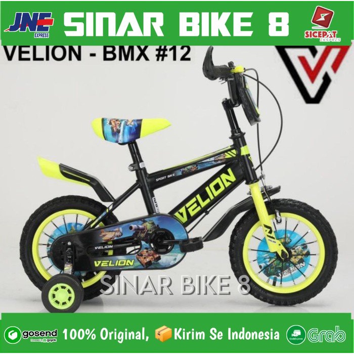 Sepeda Anak Laki Ukuran 12 Inch BMX VELION Untuk usia 2-3 Tahun