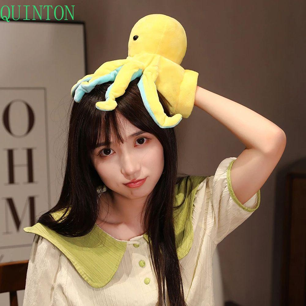 Quinton Animal Plush Hand Puppets Pinguin Hiu Gurita Pertunjukan Wayang Kartun Hewan Mainan Edukasi Boneka Mewah Bercerita Boneka Mainan Mewah