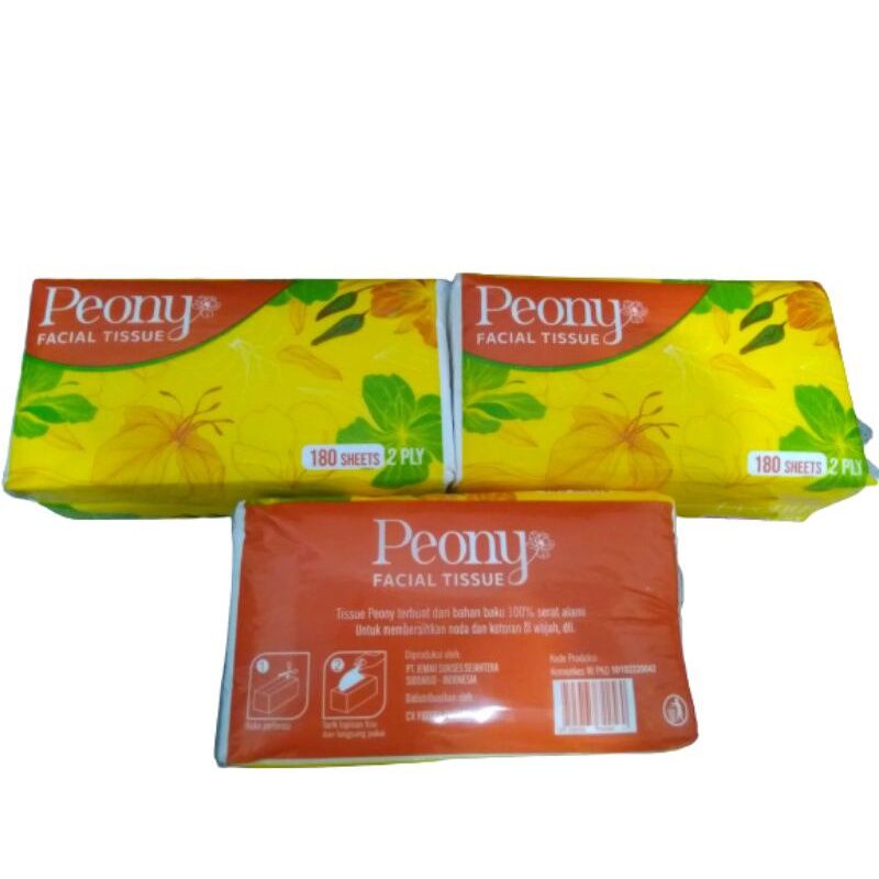 TISSUE  PEONY TISU CLEAN PLUS 180 SHEET 2PLY