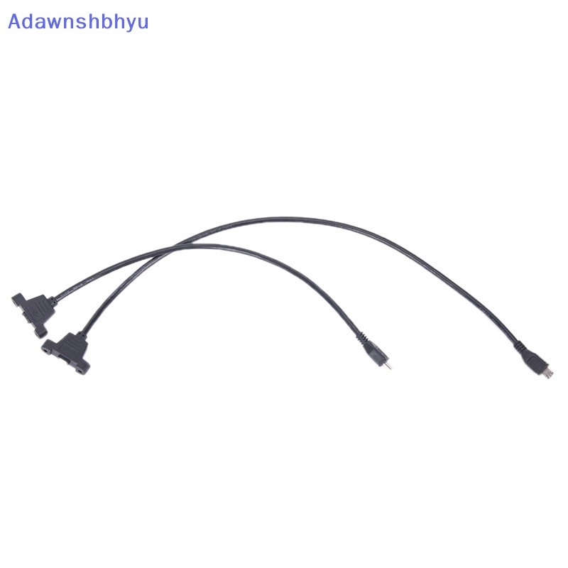 Adhyu Kabel Adapter Konektor Micro USB 2.0 Male to Female Dengan Panel Mount Hole ID