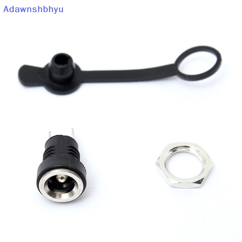 Adhyu 1pc Soket DC Tahan Air 5.5 x2.1mm Colokan Jack Power Female Mount Konektor ID