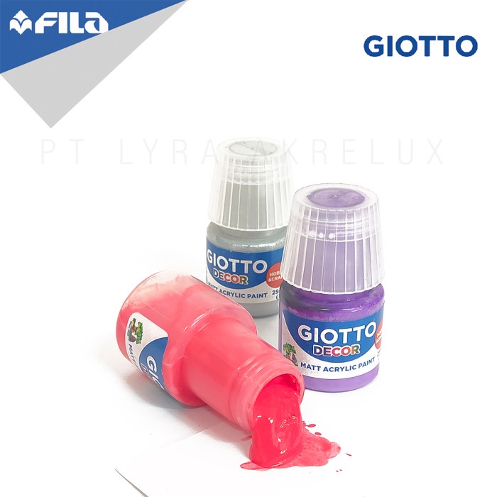 

Cat Akrilik Giotto Decor Acrylic Paint set 12 warna 25ml