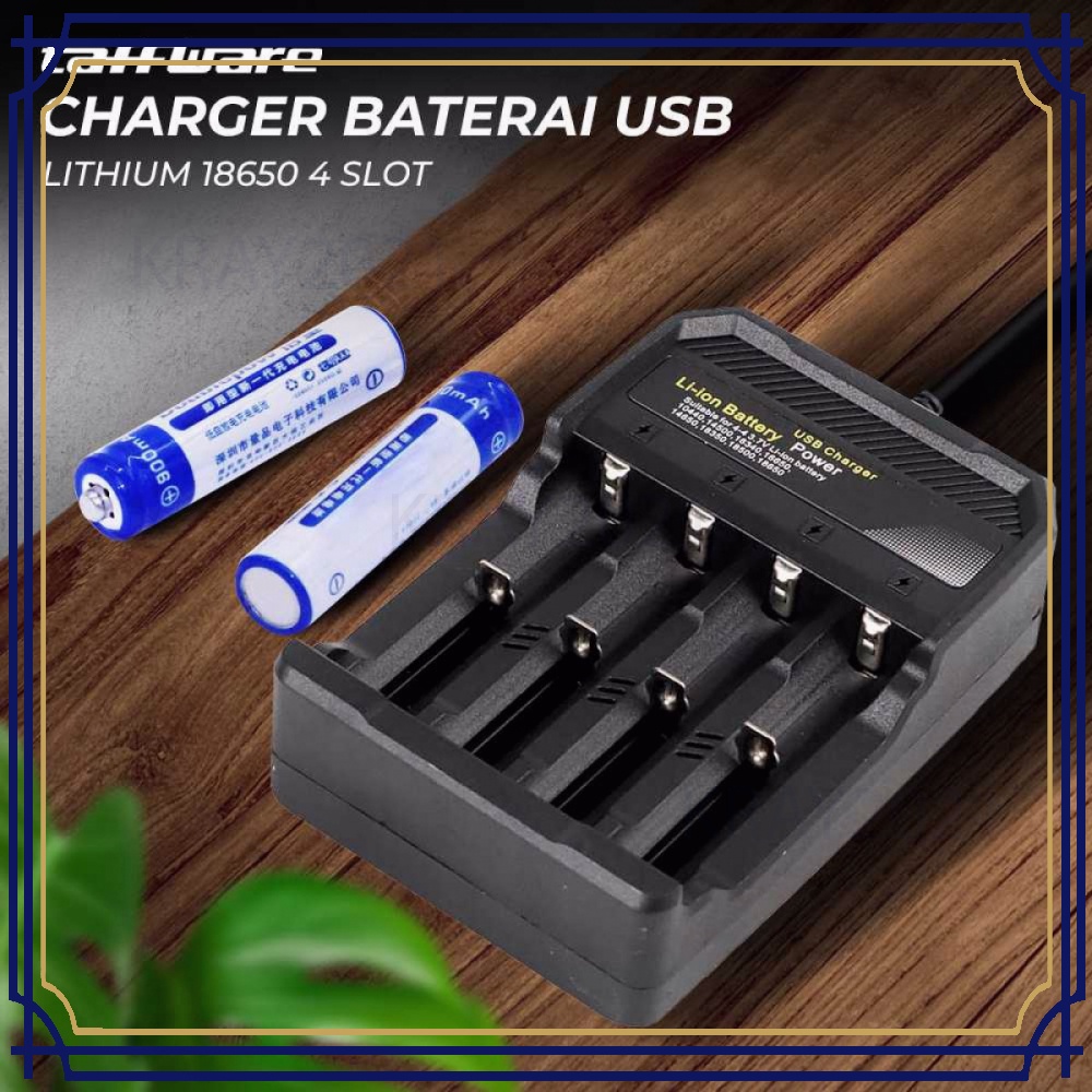 Charger Baterai USB Lithium 18650 4 Slot - BT902