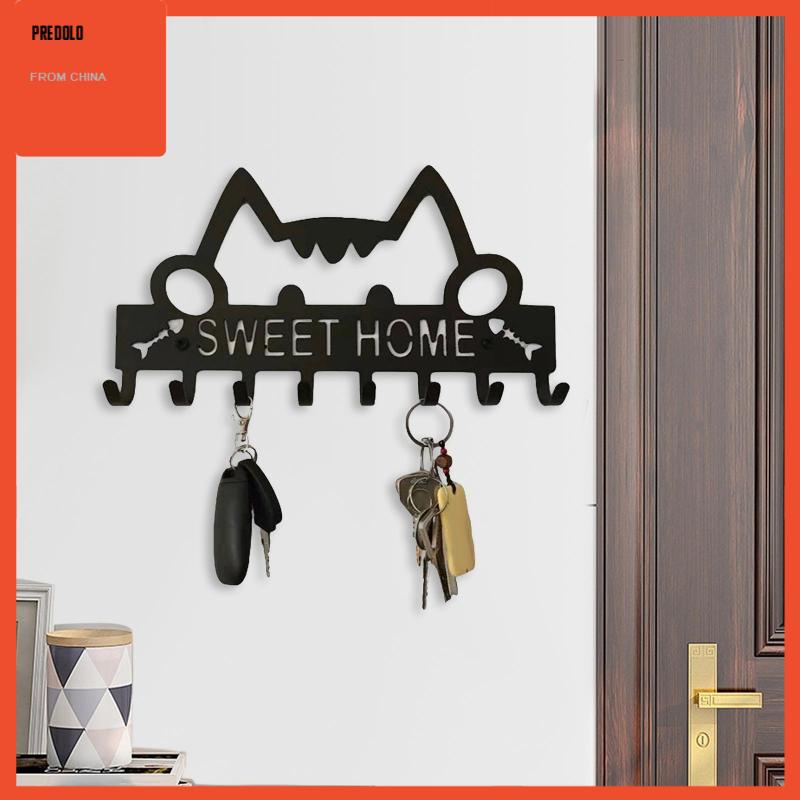 [Predolo] Sweet Home Gantungan Dinding Key Holder Hooks Rak Kunci Untuk Dekorasi Pintu Masuk Tas