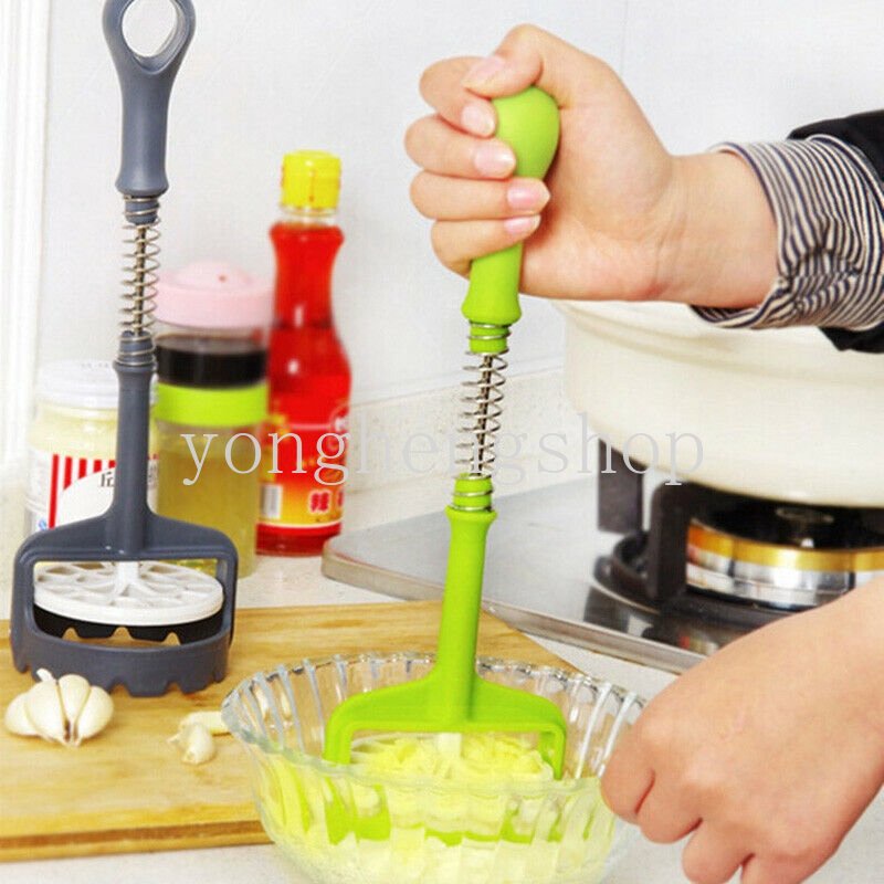 Creative Press Type Potato Masher Manual Suplemen Makanan Bayi Sayur Buah Bawang Putih Penghancur Kentang Mud Pusher Ricer Dapur Gadget Warna Random