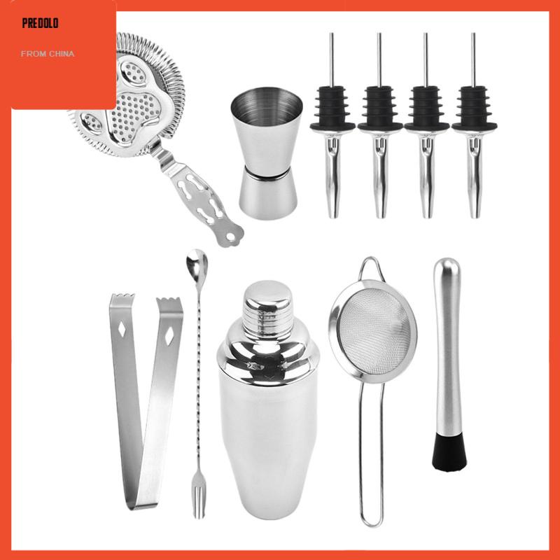 [Predolo] Cocktail Shaker Kits Cocktail Making Set Untuk Minuman Travelling Bar Aksesoris