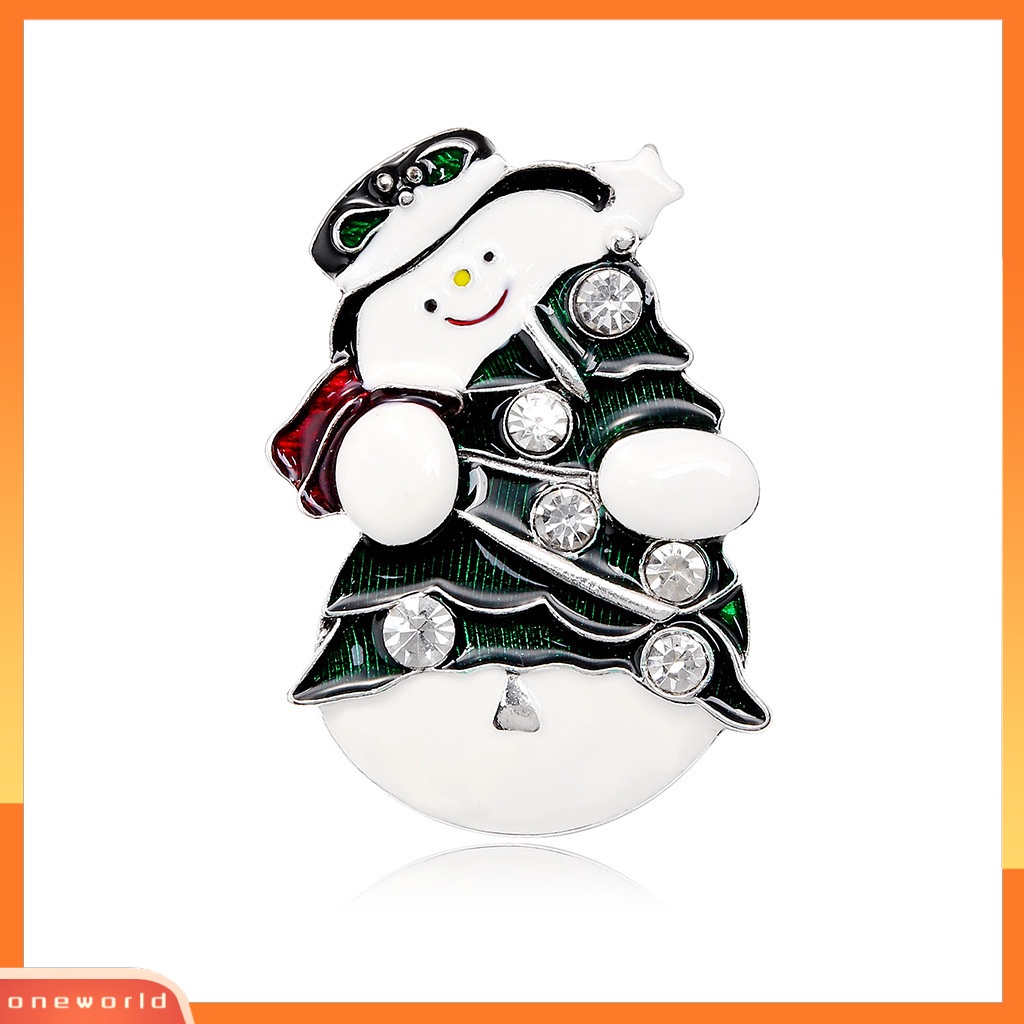 [ONE] Natal Snowman Bros Eropa Dan Amerika Christmas Snowman Drip Oil Alloy Kartun Bros Pakaian Bros Brooch