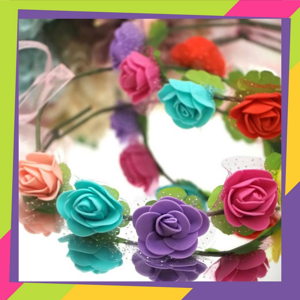 539 / Bando Mahkota Bunga Anak Perempuan  Lampu LED / Bandana Anak / Headband Anak