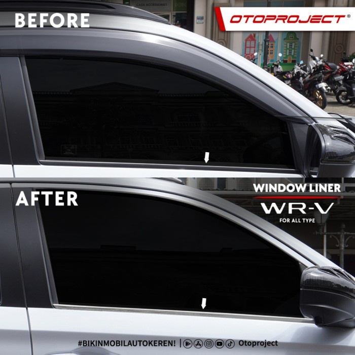 Otoproject Window Liner WRV 2022 2023 List Kaca Samping Stainless