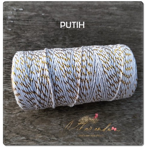 

Promo Terjangkau TALI-31 : Tali Belang / Baker’s Twine Emas (per rol +- 80m) - Putih