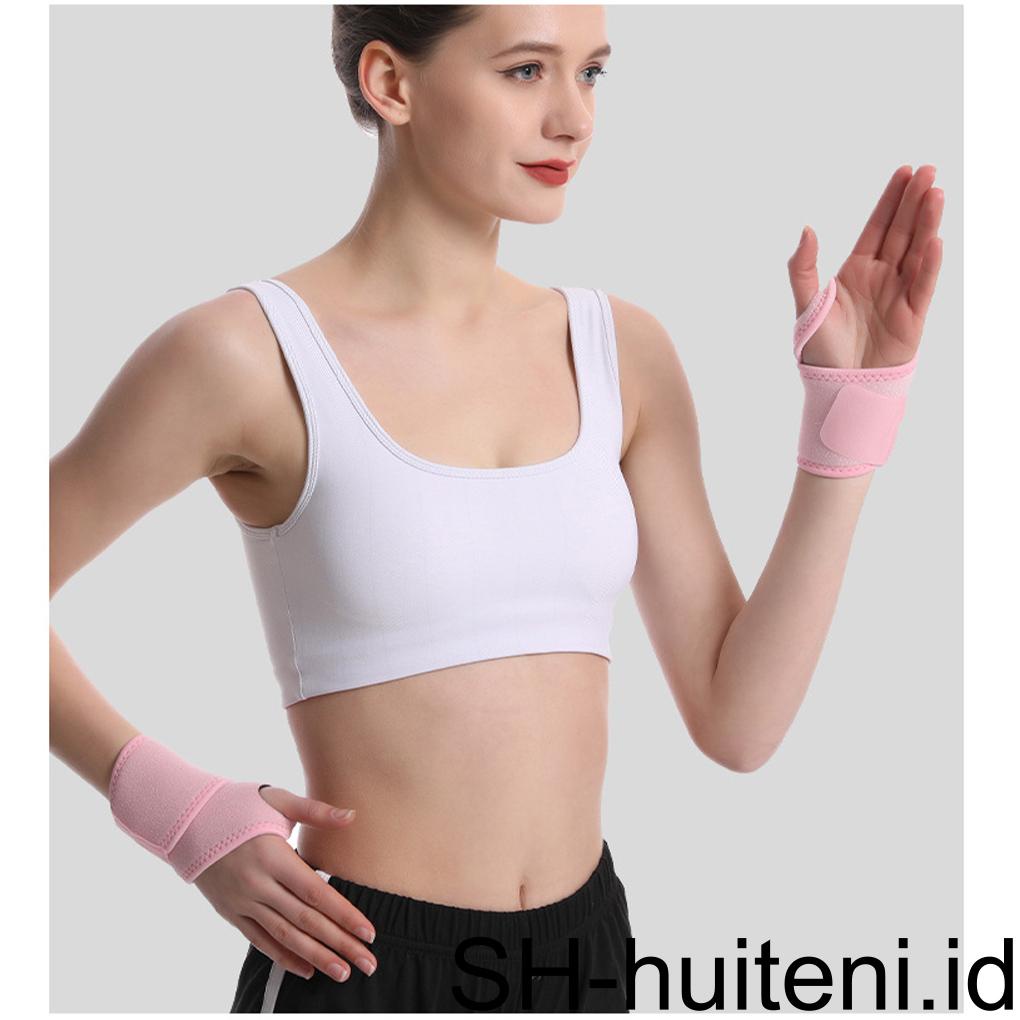 Adjustable Gelang Gym Tangan Pergelangan Tangan Benang Terowongan Band Keseleo Pelindung Kompresi Self-adhesive Brace Fitness Yoga