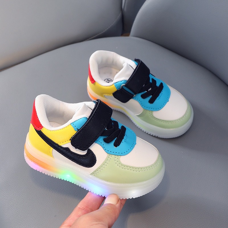 GLORYKIDZ SH2325 Sepatu LED Lampu Anak 1 Tahun - 5 Tahun Sepatu Sneakers Anak Laki Laki Perempuan Sepatu Sneaker Anak ringan fashion kasual Size 21 - 30