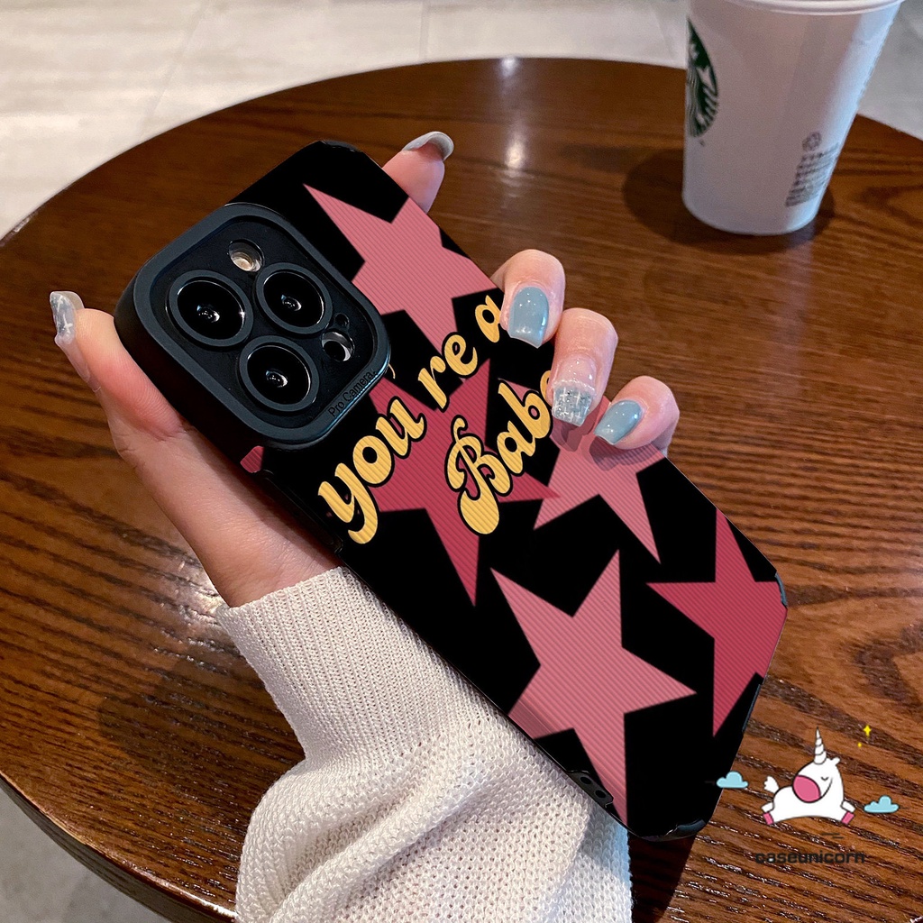 Fashion Pink Bintang Huruf Cinta Hati Soft Case Kompatibel Untuk iPhone 7Plus 11 13 14 12 Pro MAX XR 78 Plus X XS MAX Jahitan Kulit Mewah Tekstur Kulit Leopard Tahan Guncangan Cover