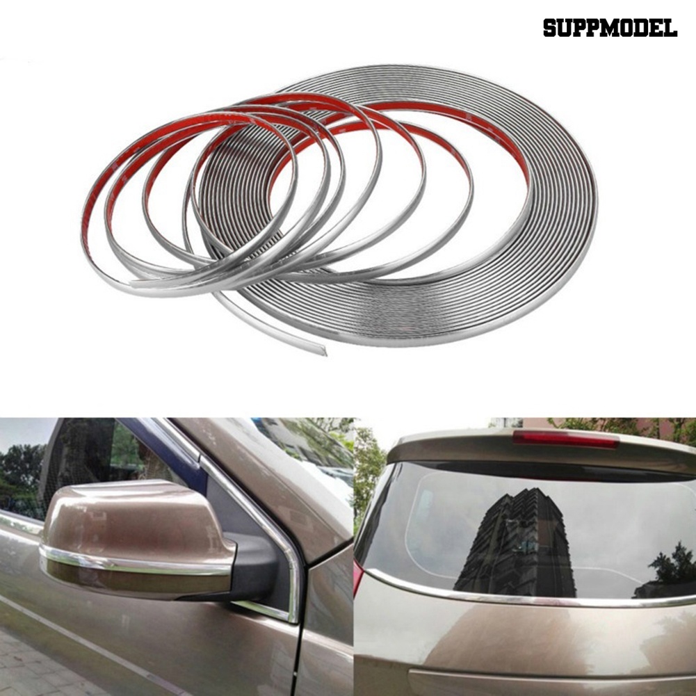 [SM]Universal 6mm 15mm 18mm 22mm Mobil Chrome Styling Dekorasi Moulding Lis Strip