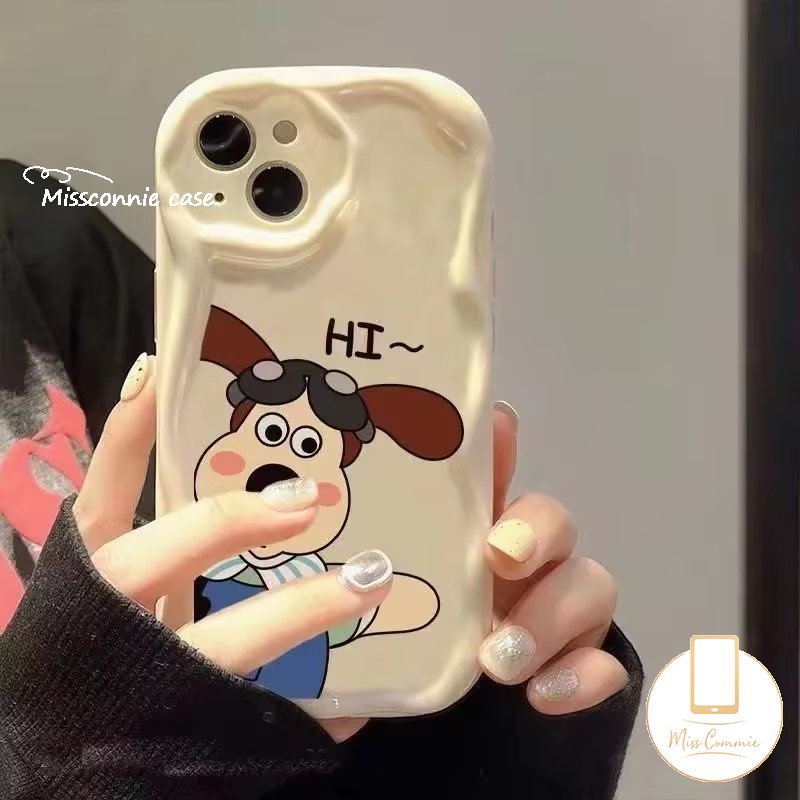 Casing Kartun Doraemon Kelinci Kompatibel Untuk iPhone 7Plus 11 13 12 14 Pro Max 8Plus X XR XS Max 6 6s 7 8 Plus SE 2020 Glossy 3D Tepi Melengkung Bergelombang Lembut Lucu Sarung Puppy