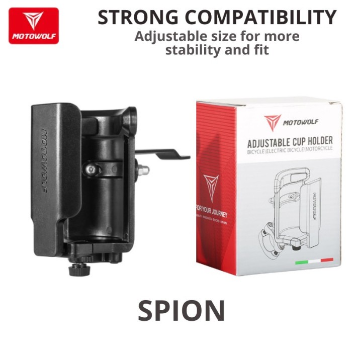 Holder Botol Minum Motor Sepeda Motowolf Knop Adjustable Adventure - Spion