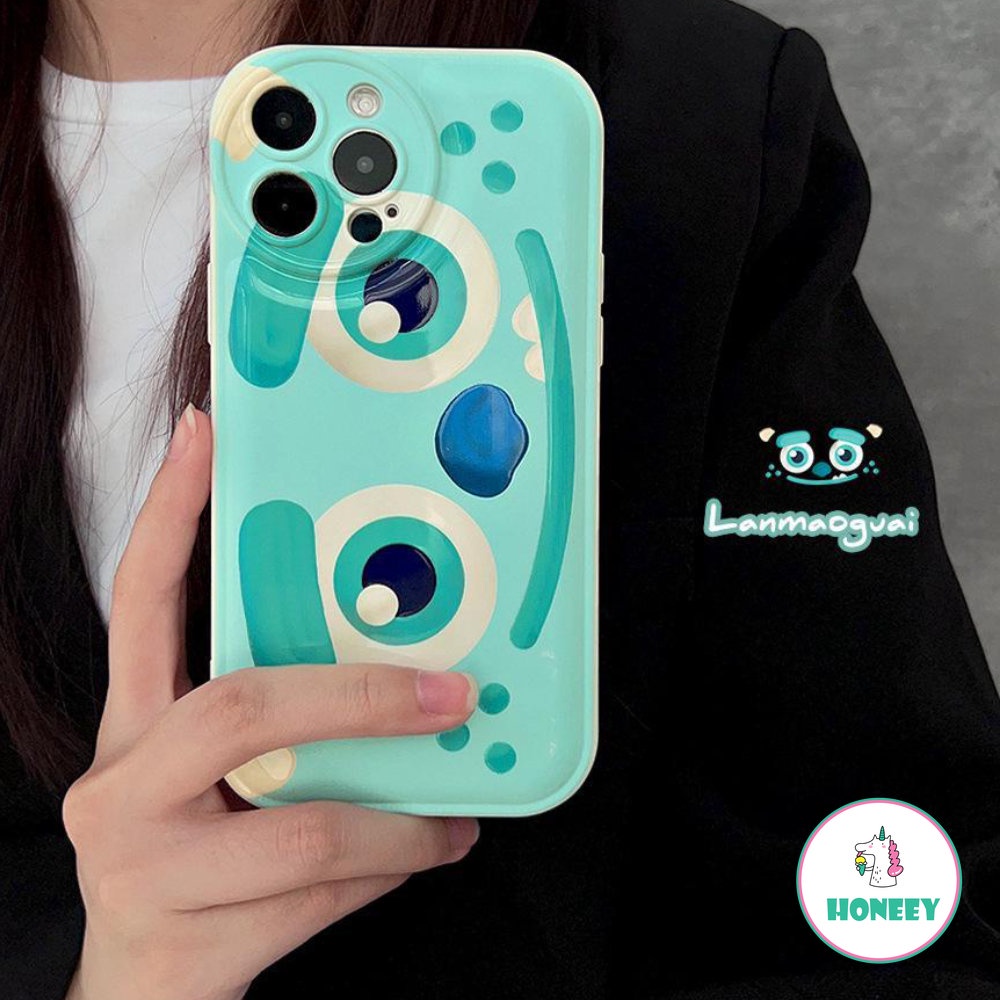 Kartun Yang Indah Monster Mata Besar Bantal Udara Ponsel Case Untuk iPhone 14 Pro Max13 12 Pro Case iPhone 11 Pro Max Lembut TPU Shockproof Ponsel Cover