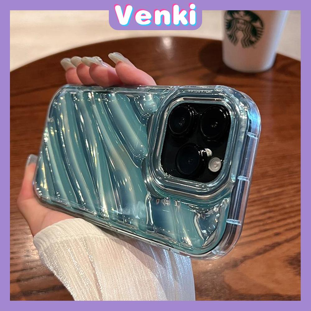 VENKI - Untuk iPhone 11 Case Laser Reflektif Bening Phone Case TPU Soft Shell Airbag Sederhana Multicolor Tahan Guncangan Kompatibel dengan iPhone 13 Pro max 12 Pro Max 11 xr xs max 7 8Plus