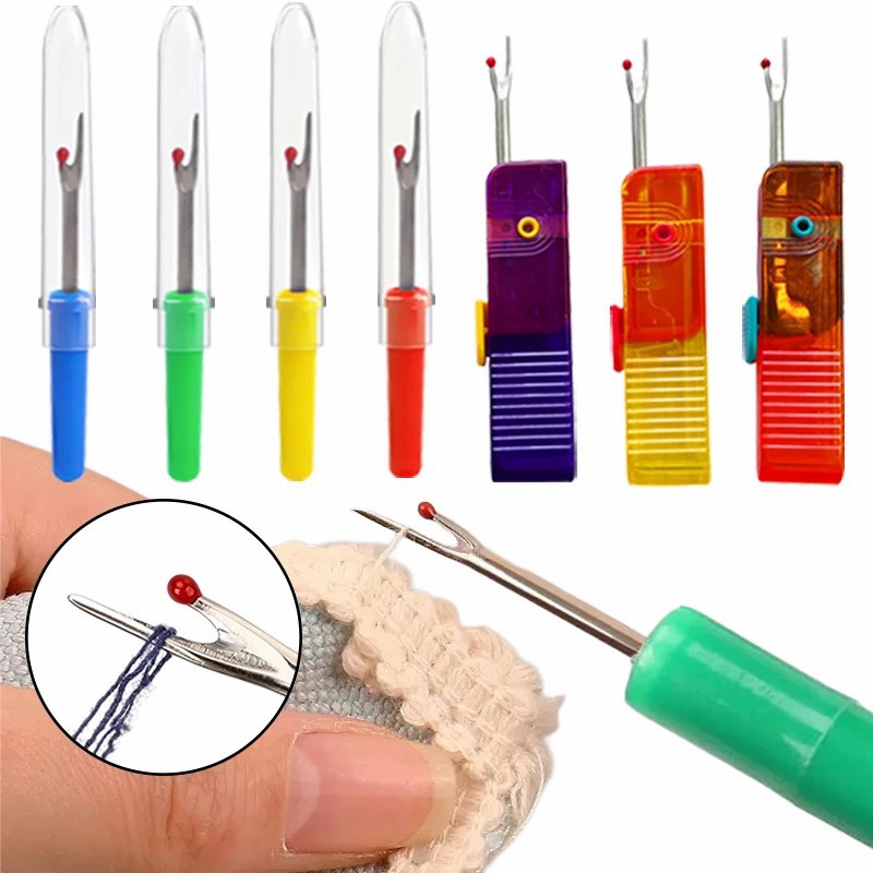 1pc Kit Ripper Jahitan Jahit Portabel/Crafting Handy Stitch Unpicker/Pemotong Benang Gagang Plastik/Cross-Stitch Threads Tag Remover/Alat Jahitan Jarum Aman Rumah Tangga