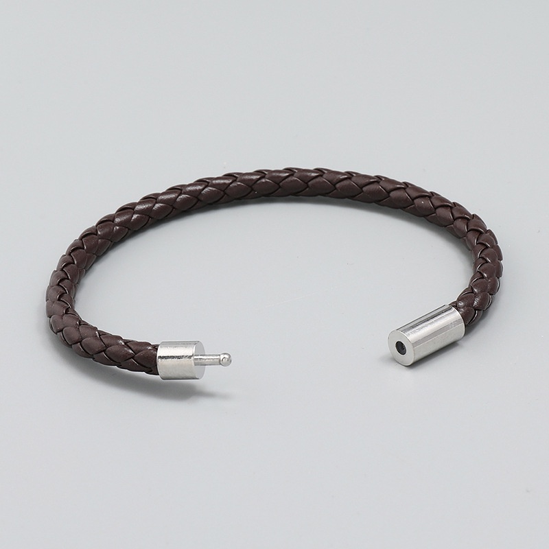 [FRA] Pu Braided Leather Bracelet Hand Decoration Gaya Korea Kasual Semua Pertandingan Perhiasan Siswa