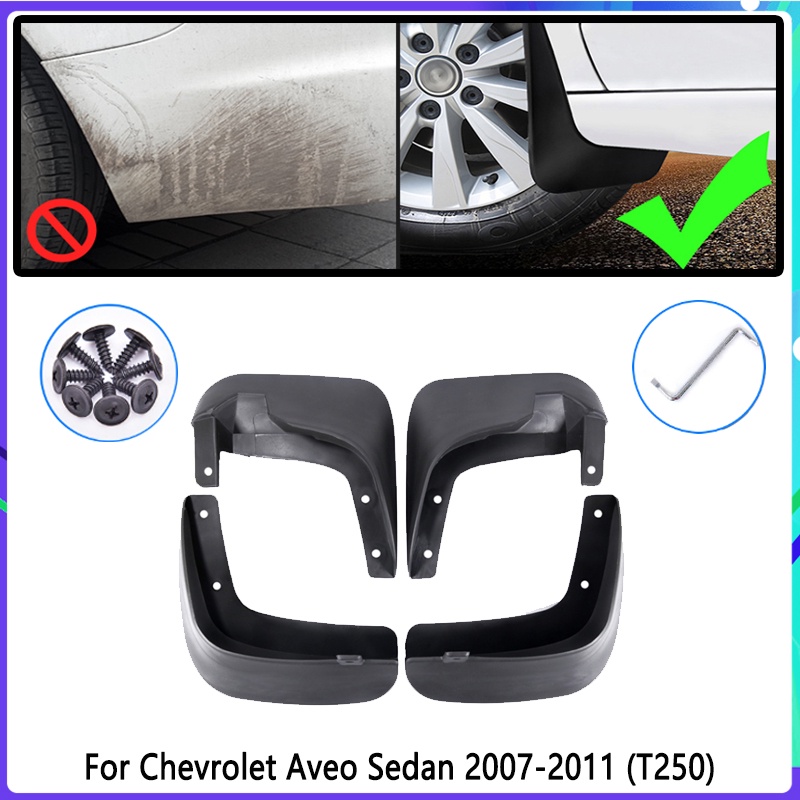 4pcs Flaps Lumpur Mobil Untuk Chevrolet Aveo Sedan Saloon T250 2007~2011 Mudguard Splash Guard Fender Mudflaps Aksesoris Mobil