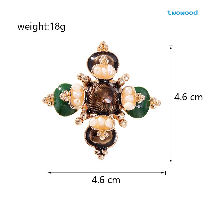 Twowood Baroque Cross Bros Mutiara Air Tawar Korsase Jas Jaket Korsase Bros Enamel Atmosfer