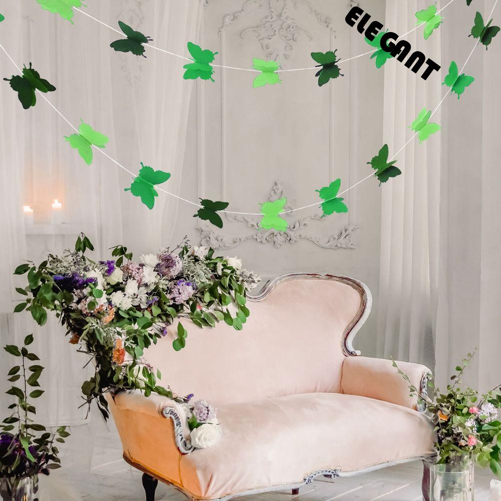 [Elegan] Paper Wreath Creative Butterfly Venue Layout Jendela Dekorasi Pesta Backdrop DIY Pesta Ulang Tahun Gantung Paper Garland