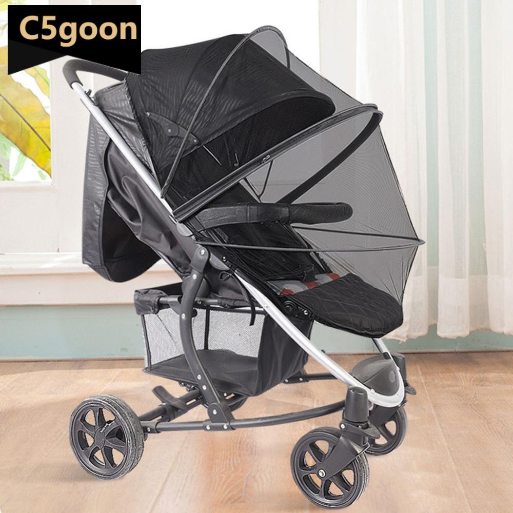 C5goon Resleting Type Kelambu Tempat Tidur Bayi Kelambu Dorong Anti Bobol Jaring Perlindungan Bayi Mesh Stroller Trolley Aksesoris U6V3