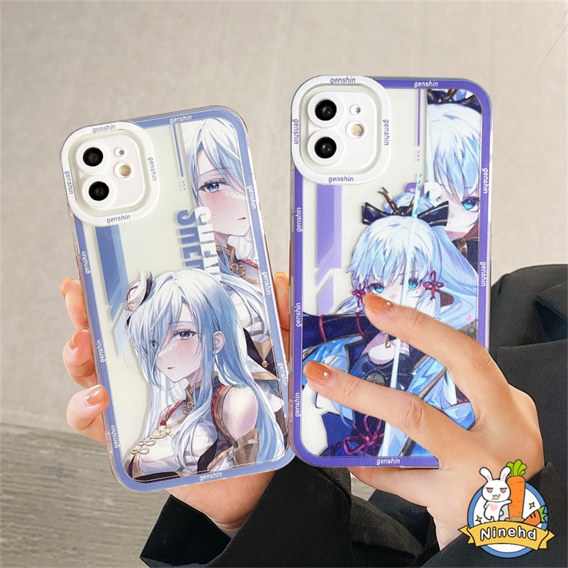 IPHONE Honkai Casing Ponsel Rel Bintang Kompatibel Untuk Iphone14 13 12 11 Pro Max X Xr Xs Max 8 7 6 6s Plus Se2020 Kartun One Piece Angel Eyes Shockproof Bumper Frame Transparan Soft Case