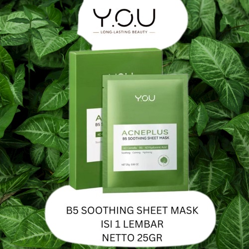 YOU AcnePlus B5 Soothing Sheet Mask | Masker Wajah