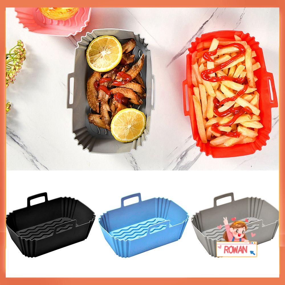 R-FLOWER Persegi Panjang Silikon Panci Grill Pot Tray Masak Reusable Pizza Plate Baking Basket