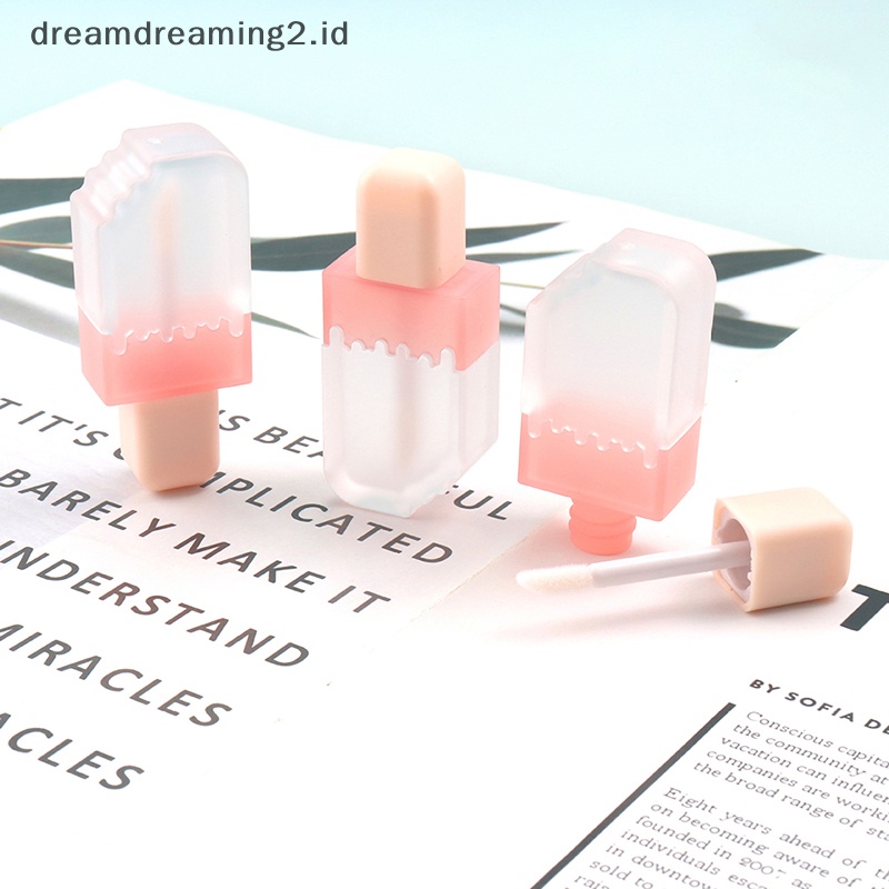 (drea) 5ml Tabung Lip Gloss Kosong Ice Cream Refillable Lip Balm Bottle Wadah DIY //