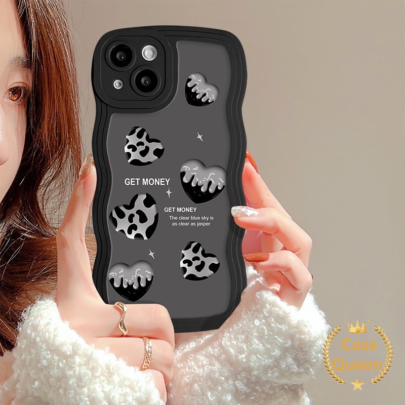 Graffiti Cinta Hati Retro Leopard Lip Print Case Untuk Infinix Hot11 9 10 12 Play Hot 11s 9 10 Lite 10 10T 10S 10S NFC Note8 Smart6 5plus Retro Stars Wavy Edge Couple Soft Cover