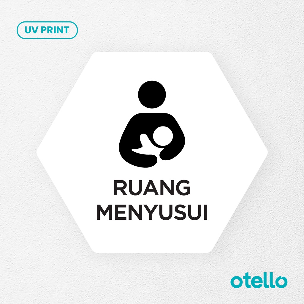 Ruang Menyusui Signage Board Akrilik Tempel Dinding Papan Acrylic Sign Board Signage Tempel Dinding Tulisan Label Tanda Petunjuk Rambu Aklirik UV Print