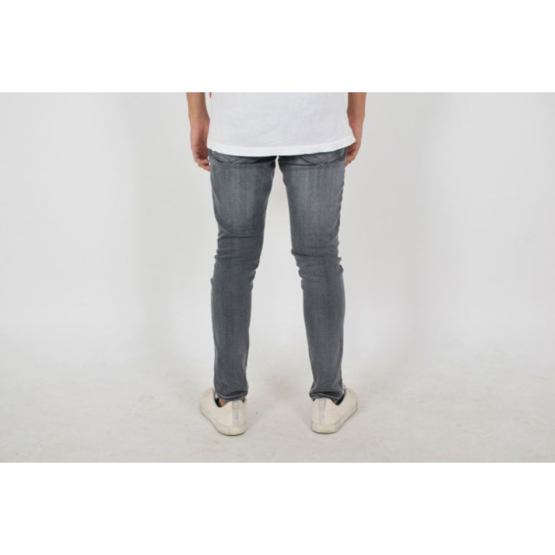 Weird Jeans  - Grey Chess S04 - Celana Jeans Pria Skinny Slimfit Ripped Jeans Stretch